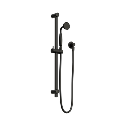 York Shower Rail With Metal Hand Shower Matte Black