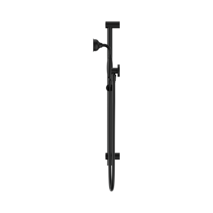 York Shower Rail With Metal Hand Shower Matte Black