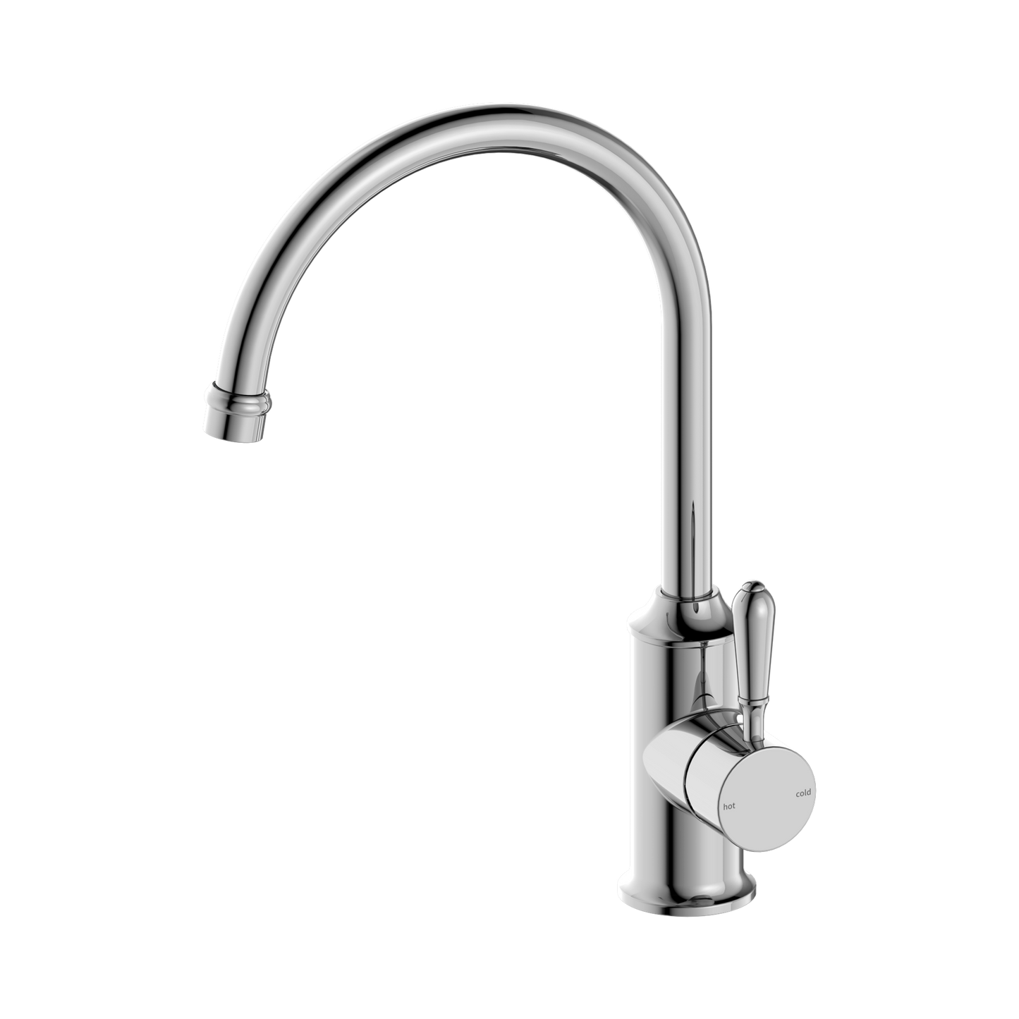York Kitchen Mixer Gooseneck Spout With Metal Lever Chrome