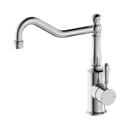 York Kitchen Mixer Hook Spout With Metal Lever Chrome