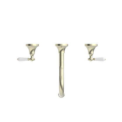 Nero York Wall Basin Set With  Porcelain Lever Aged  NR692107a01AB