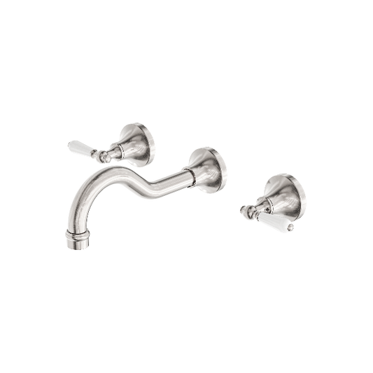 Nero York Wall Basin Set With  Porcelain Lever  NR692107a01BN