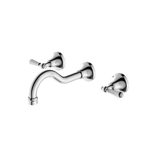 Nero York Wall Basin Set With Metal Lever  NR692107a02CH