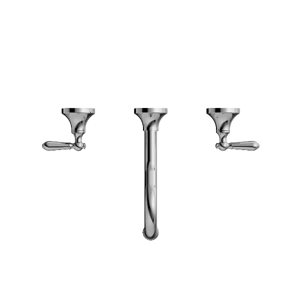 Nero York Wall Basin Set With Metal Lever  NR692107a02CH