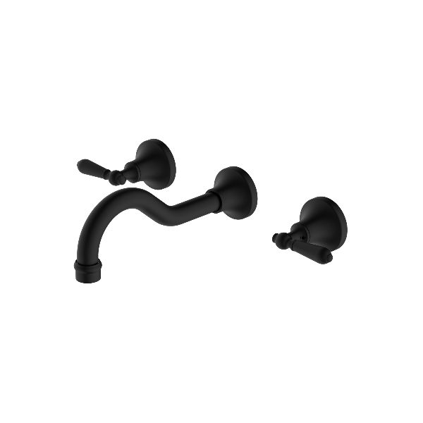 Nero York Wall Basin Set With Metal Lever  NR692107a02MB