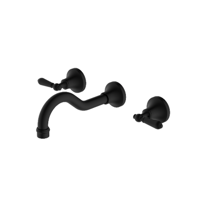 Nero York Wall Basin Set With Metal Lever  NR692107a02MB