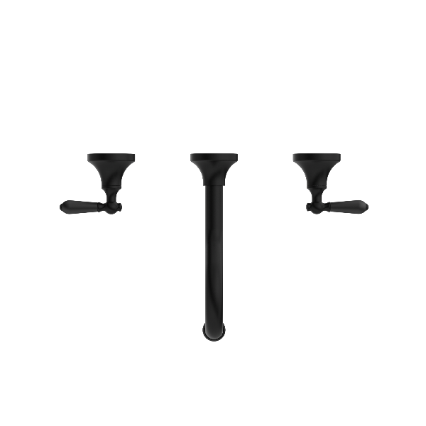 Nero York Wall Basin Set With Metal Lever  NR692107a02MB