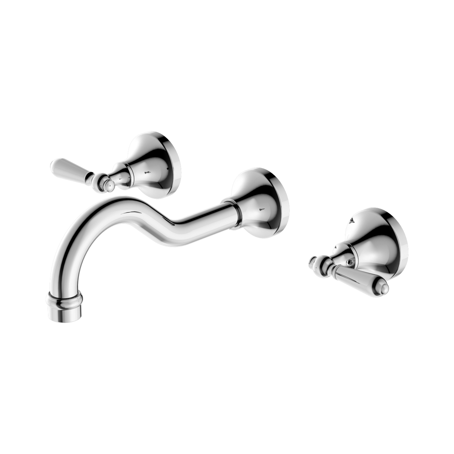 York Wall Basin Set With Metal Lever Chrome