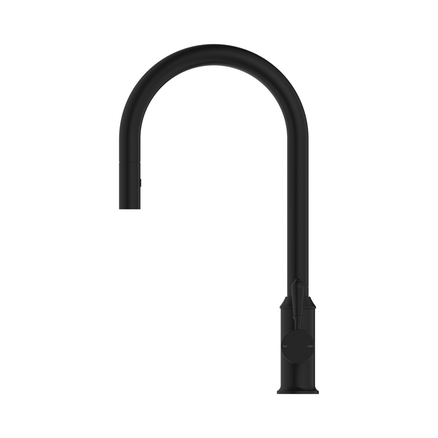 York Pull Out Sink Mixer With Vegie Spray Function With Metal Lever Matte Black