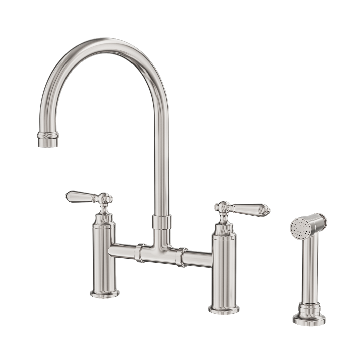York Bridge Kitchen Set With Hand Spray Brushed Nickel