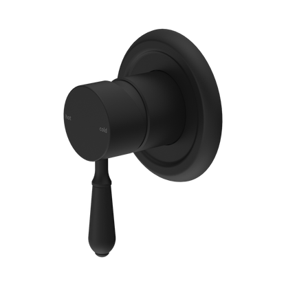 York Shower Mixer With Metal Lever Matte Black