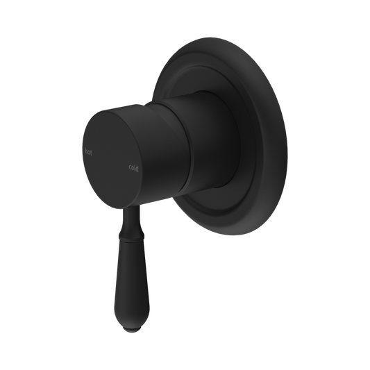 York Shower Mixer With Metal Lever Matte Black