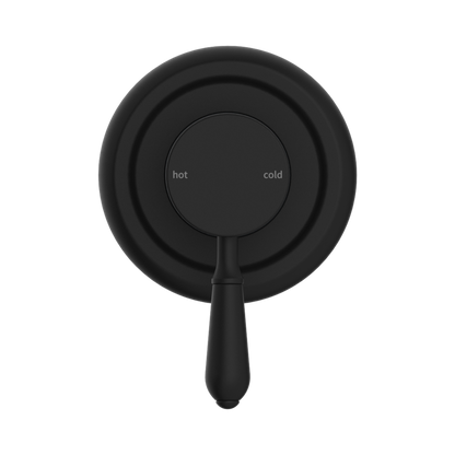 York Shower Mixer With Metal Lever Matte Black