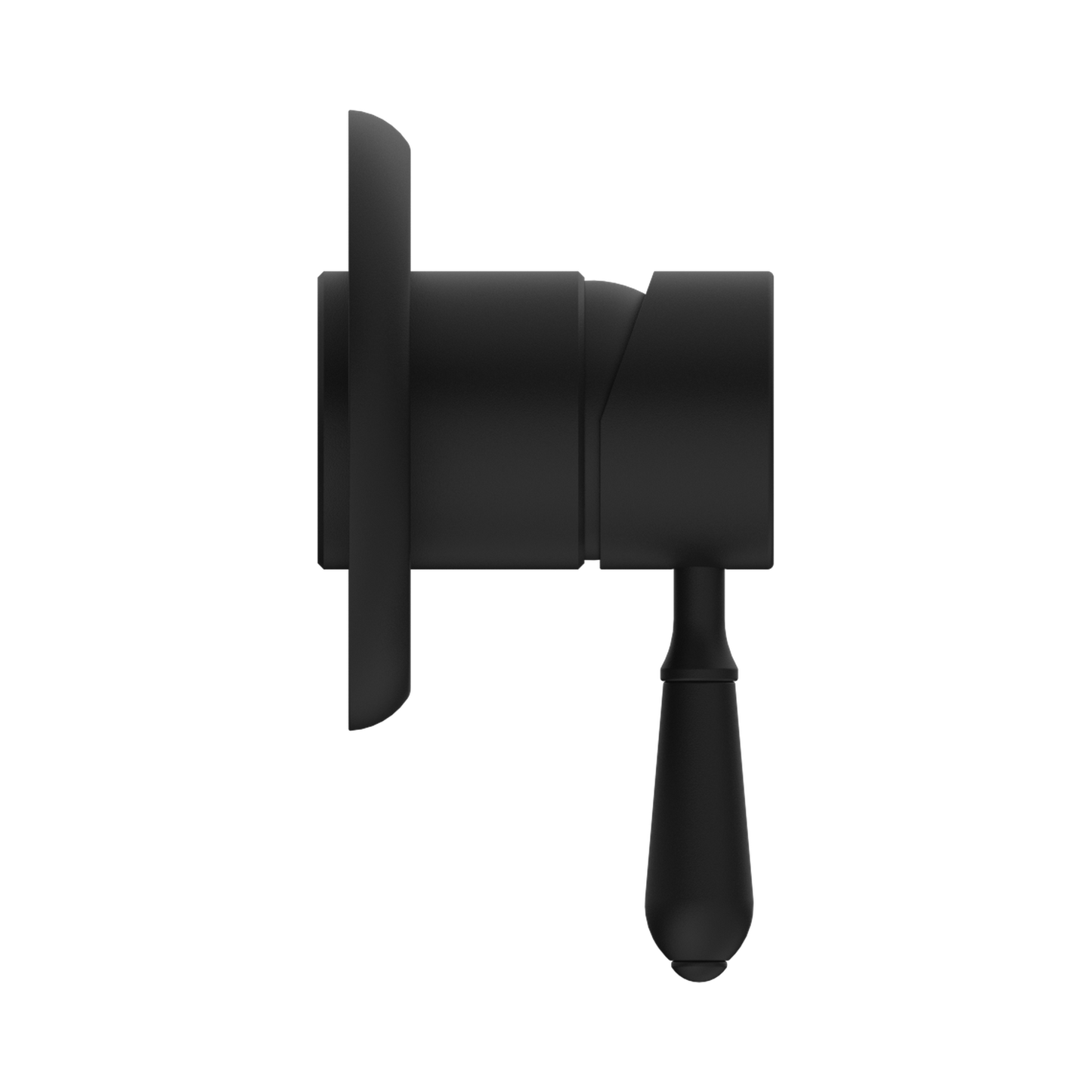 York Shower Mixer With Metal Lever Matte Black