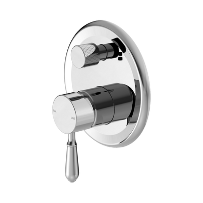 York Shower Mixer With Diverter With Metal Lever Chrome
