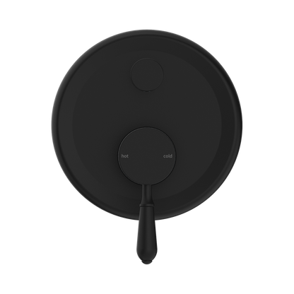 York Shower Mixer With Diverter With Metal Lever Matte Black