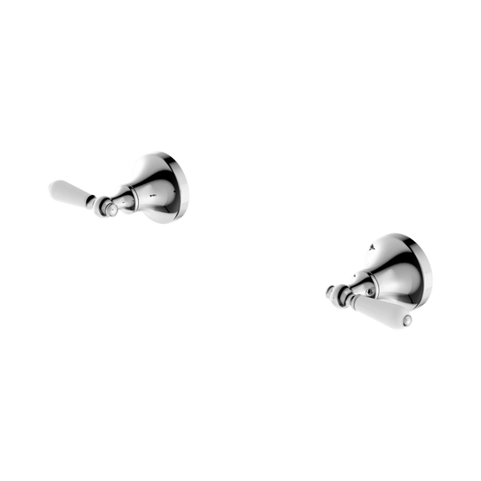York Wall Top Assemblies With White Porcelain Lever Chrome