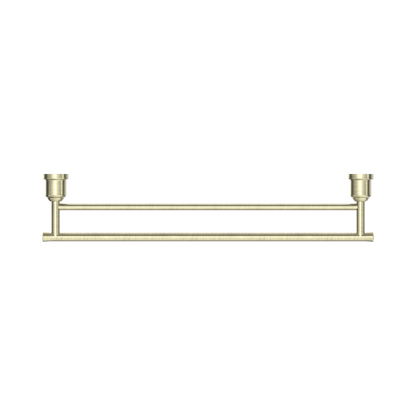 York Double Towel Rail 600mm Aged Brass