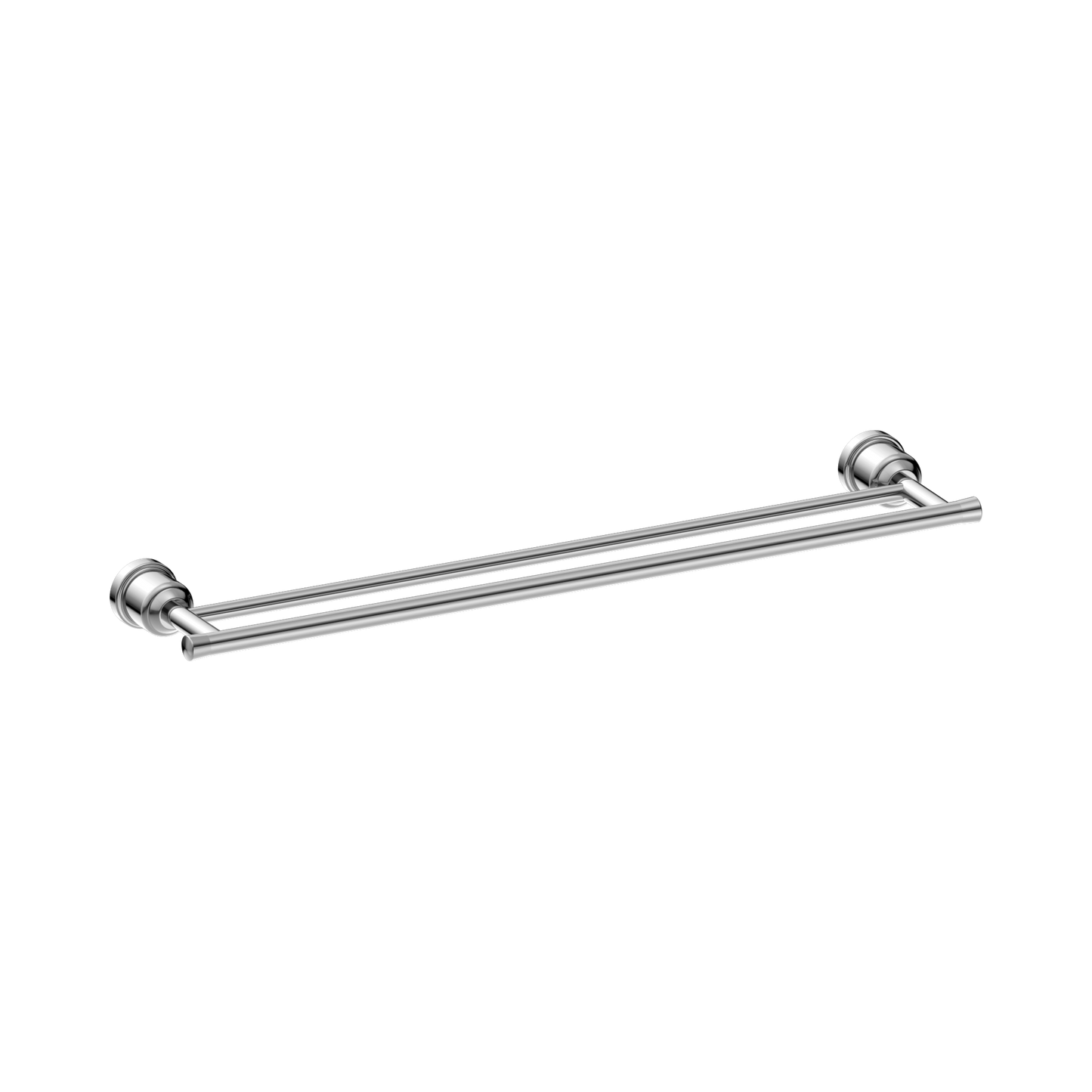 York Double Towel Rail 600mm Chrome
