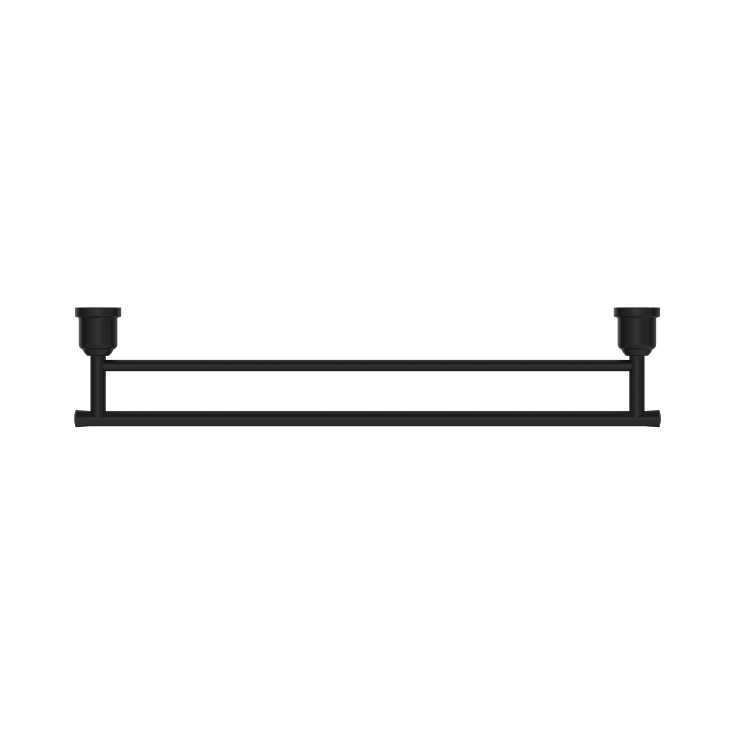 York Double Towel Rail 600mm Matte Black
