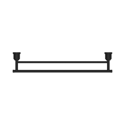 York Double Towel Rail 600mm Matte Black