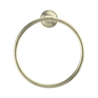 York Towel Ring Aged Brass