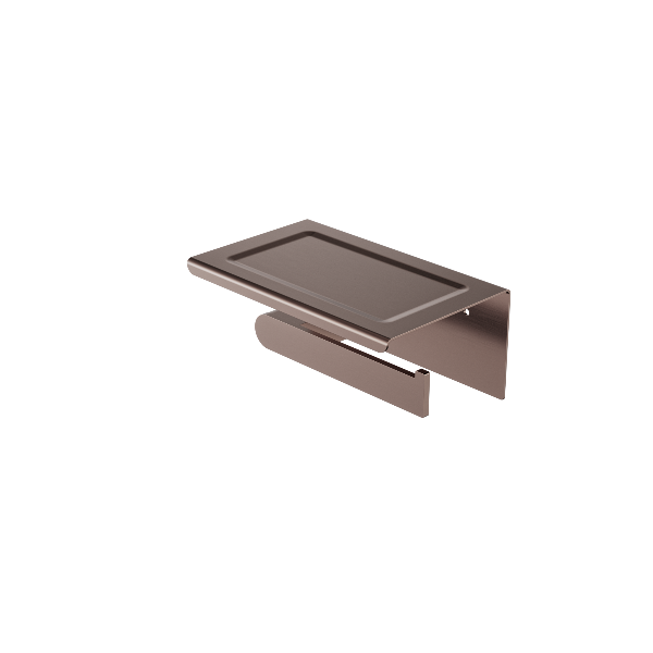 Nero Bianca Toilet Roll Holder With Phone Holder  NR9086aBZ