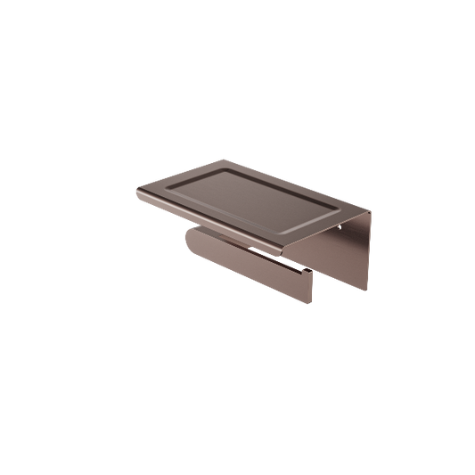 Nero Bianca Toilet Roll Holder With Phone Holder  NR9086aBZ
