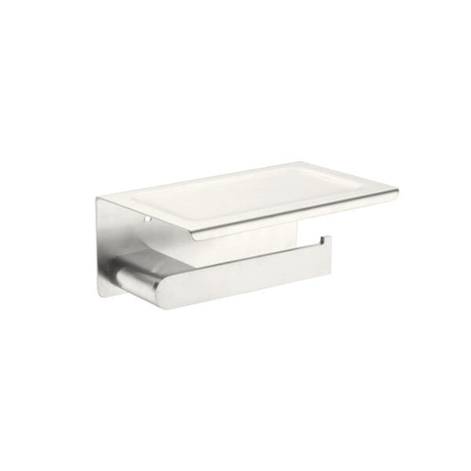 Nero Bianca Toilet Roll Holder with Shelf  / NR9086aBN