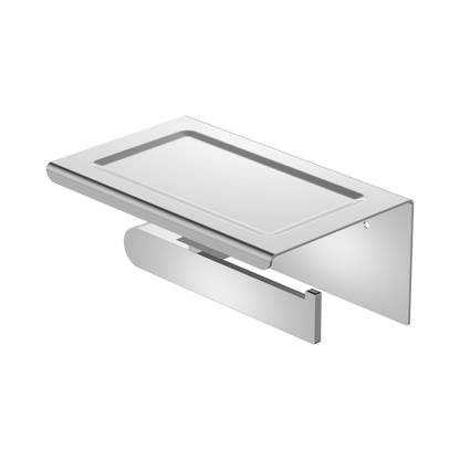 Bianca Toilet Roll Holder With Phone Holder Chrome