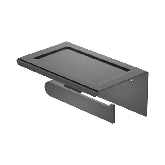 Bianca Toilet Roll Holder With Phone Holder Gun Metal