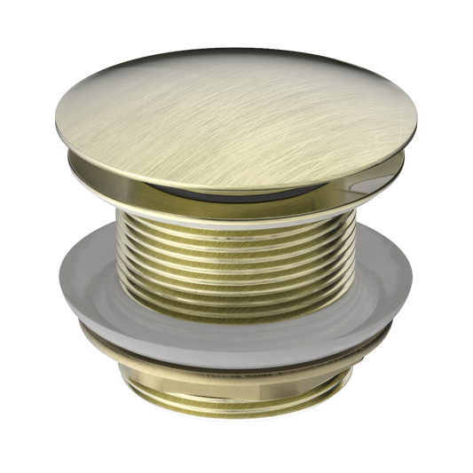 40mm Bath Pop-Up Plug With Removable Waste No Overflow Aged Brass