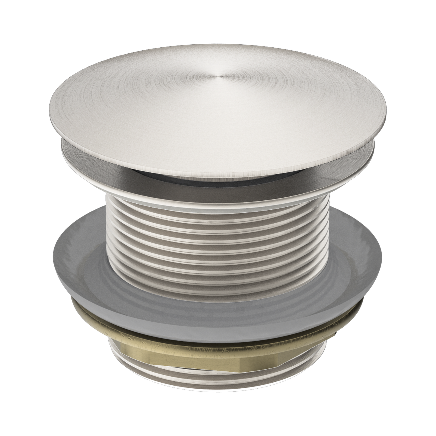 40mm Bath Pop-Up Plug With Removable Waste No Overflow Brushed Nickel