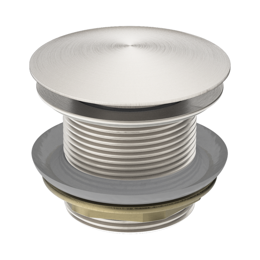 40mm Bath Pop-Up Plug With Removable Waste No Overflow Brushed Nickel