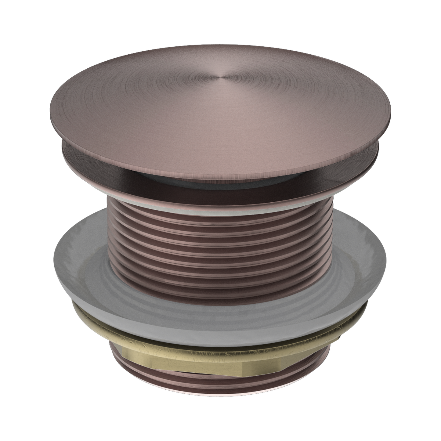 40mm Bath Pop-Up Plug With Removable Waste No Overflow Brushed Bronze