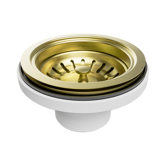 Kitchen Sink Basket Waste Brushed Gold