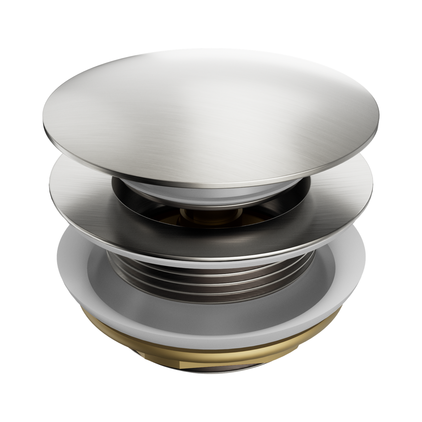 Short Pop Up Bath Waste 40mm Brushed Nickel
