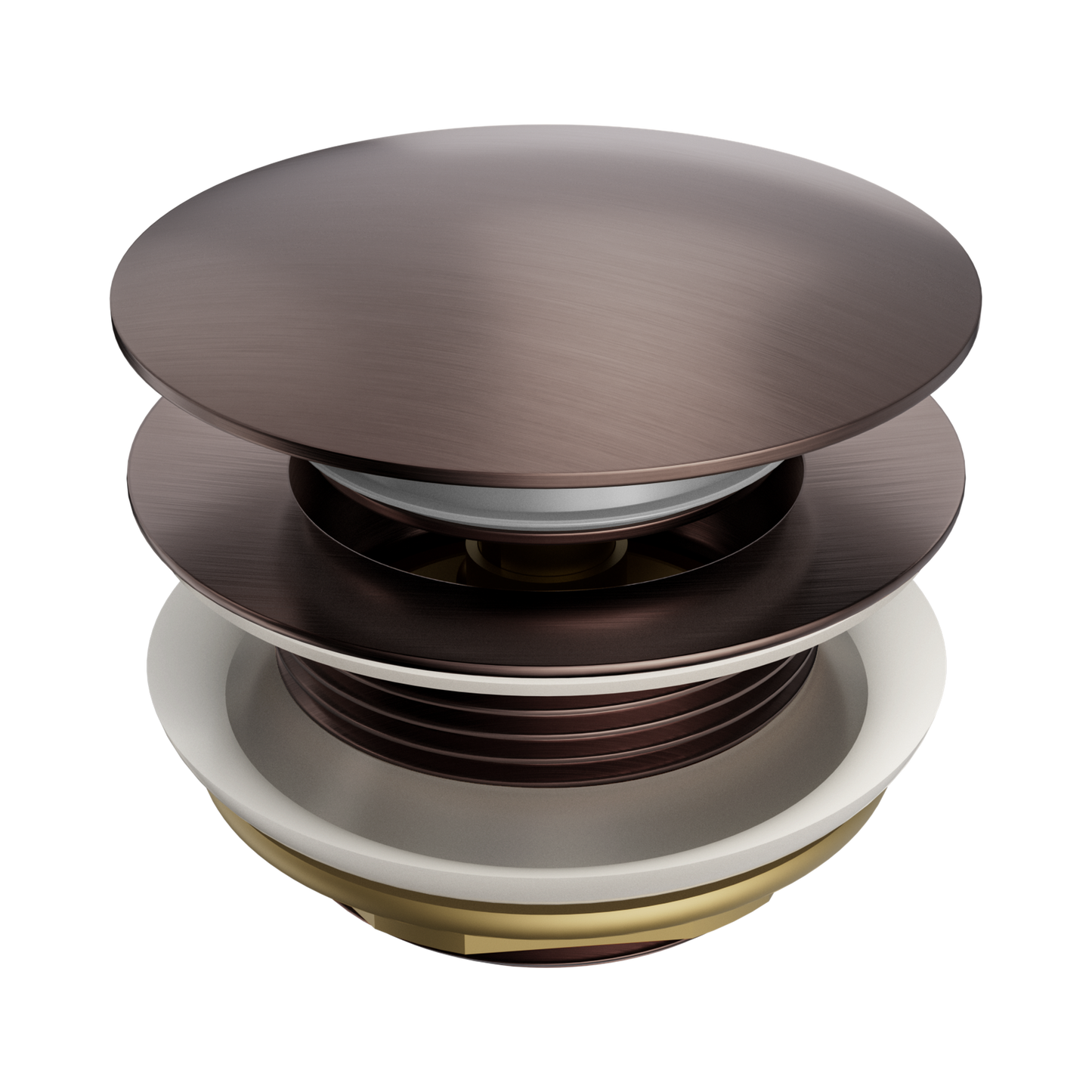 Short Pop Up Bath Waste 40mm Brushed Bronze