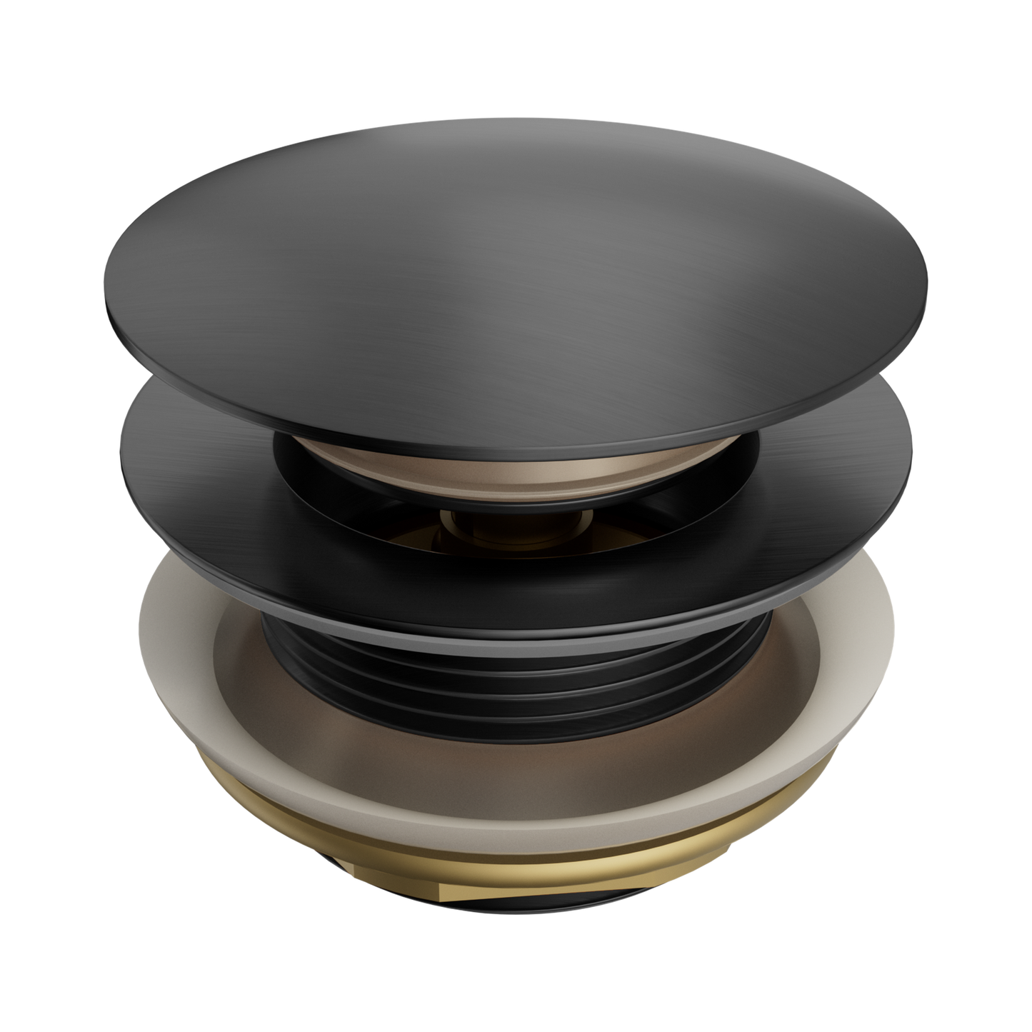 Short Pop Up Bath Waste 40mm Gun Metal