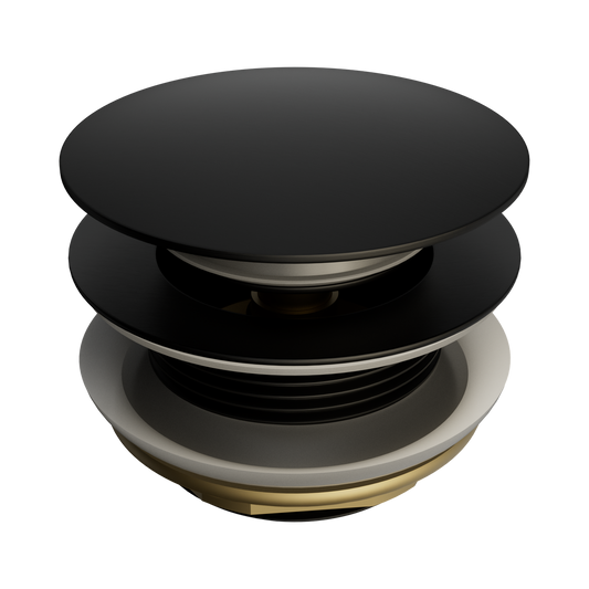 Short Pop Up Bath Waste 40mm Matte Black