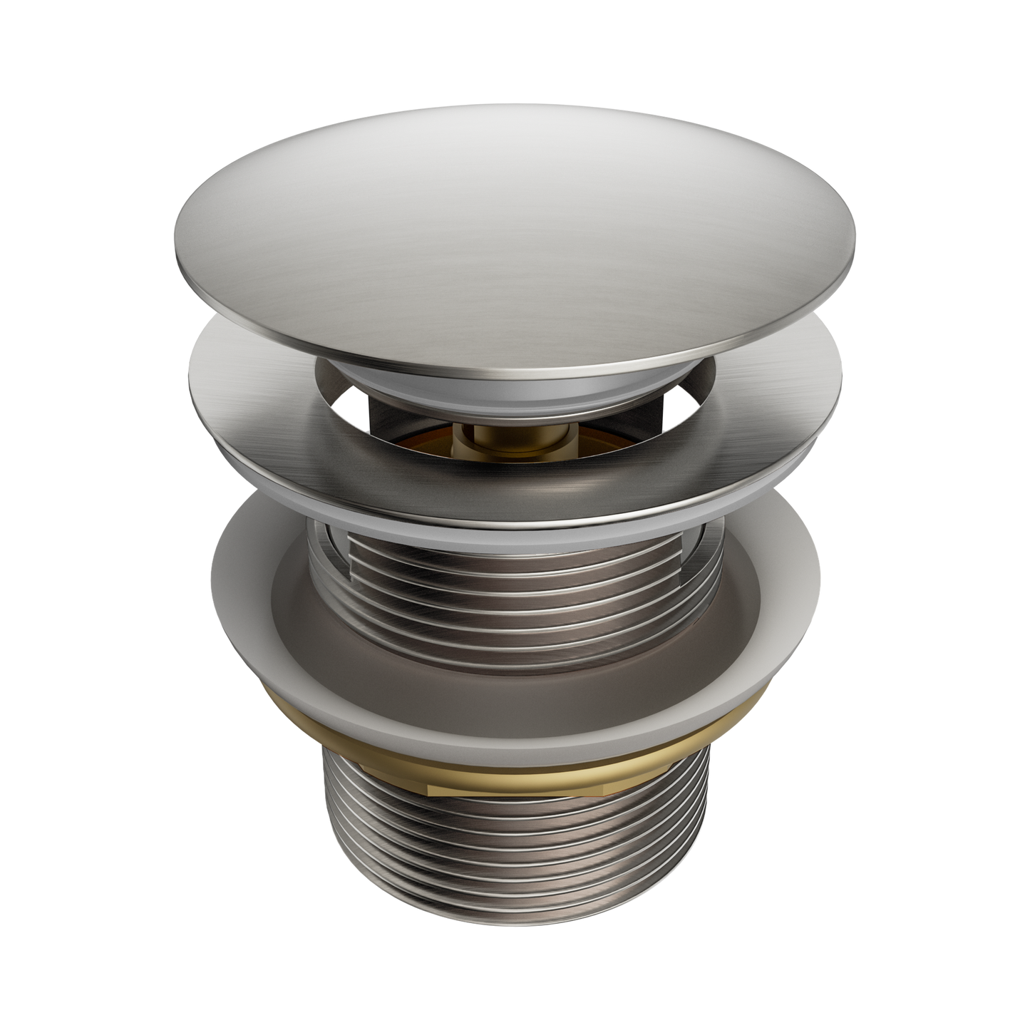 Pop Up Bath Waste 40mm With Overflow Brushed Nickel