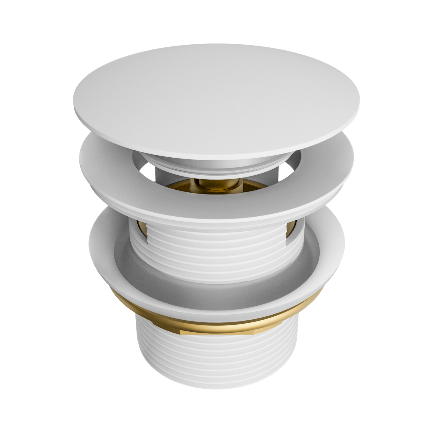 Pop Up Bath Waste 40mm With Overflow Matte White