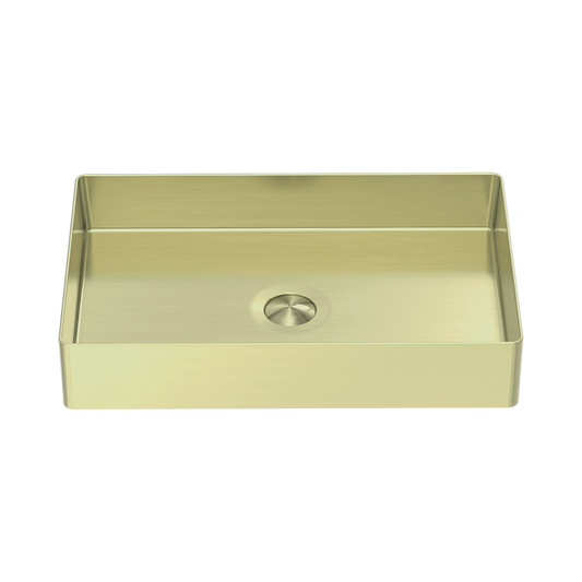 Opal Rectangle Stainless Steel Basin Brushed Gold
