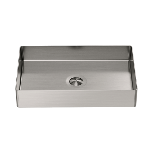 Opal Rectangle Stainless Steel Basin Brushed Nickel