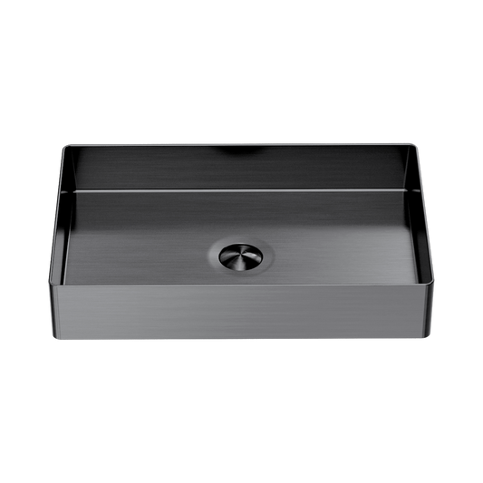 Opal Rectangle Stainless Steel Basin Graphite