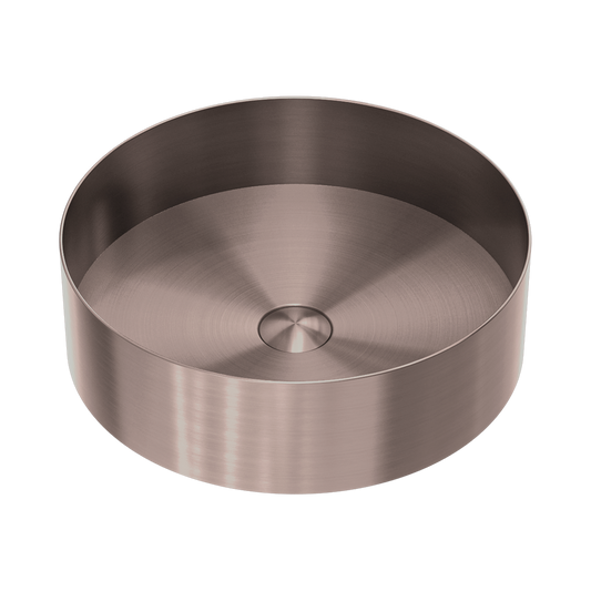 Opal Round 400mm Stainless Steel Basin Brushed Bronze