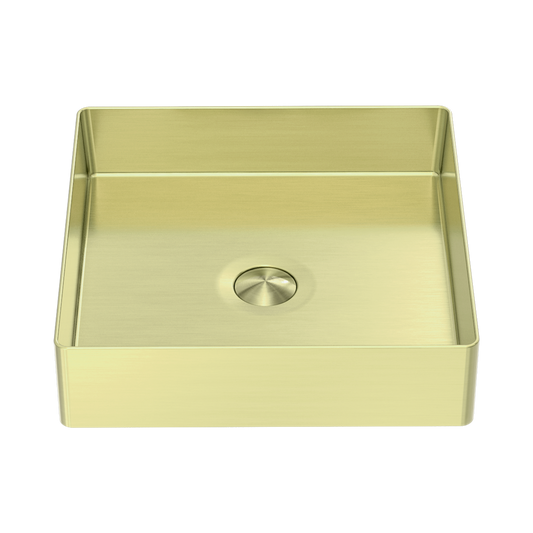 Opal Square 400mm Stainless Steel Basin Brushed Gold