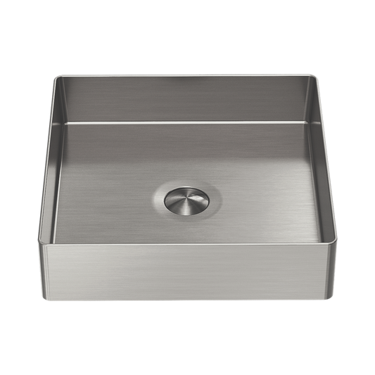 Opal Square 400mm Stainless Steel Basin Brushed Nickel
