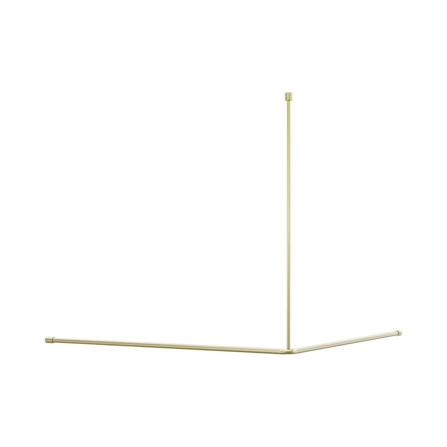 Mecca Care Curtain Rail 1200x1200mm 90 Degree Brushed Gold