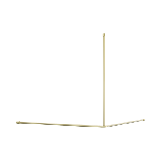 Mecca Care Curtain Rail 1200x1200mm 90 Degree Brushed Gold